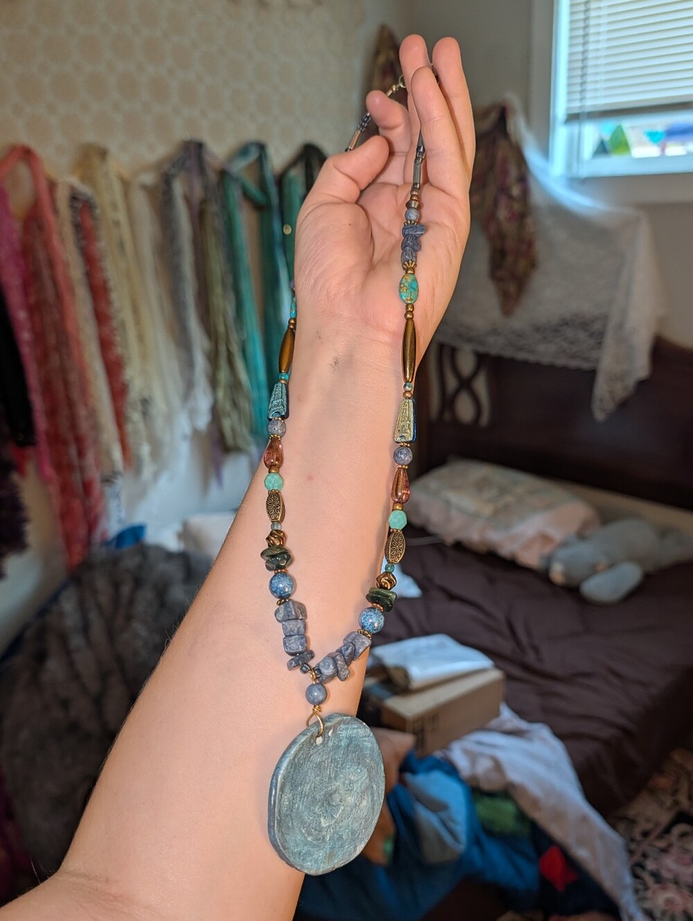 Handcrafted Cat Pendant Necklace - Picture 3 of 3